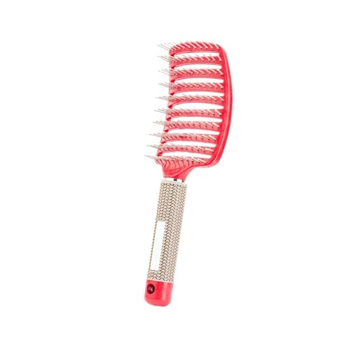 WENH Massagebürsten for Entwirren der Haare for Frauen, magischer Massagekamm for die Kopfhaut, schnell trocknendes Haar, glattes Haar, professionelle Haarstyling-Tools(Red) von WENH