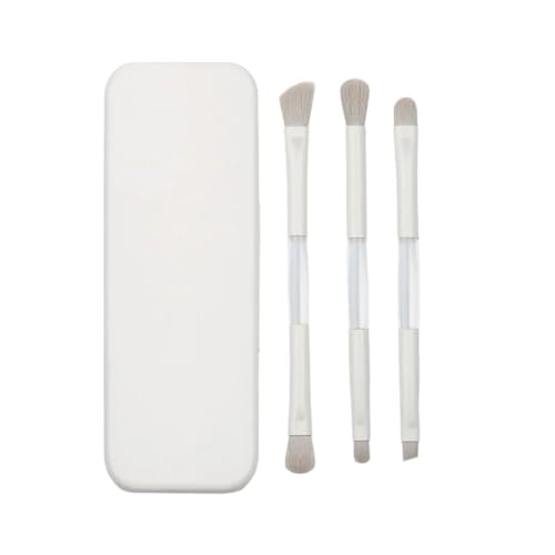 WENH Mini Detail Lidschatten Pinsel Make-Up Werkzeug 6 In 1 Make-Up Pinsel Set Tragbare Make-Up Pinsel Doppel Köpfe Lagerung Box mit Spiegel(6 in 1 baise) von WENH