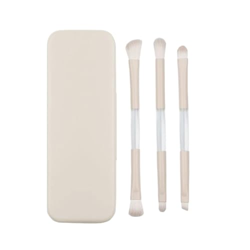 WENH Mini Detail Lidschatten Pinsel Make-Up Werkzeug 6 In 1 Make-Up Pinsel Set Tragbare Make-Up Pinsel Doppel Köpfe Lagerung Box mit Spiegel(6 in 1 mibai) von WENH