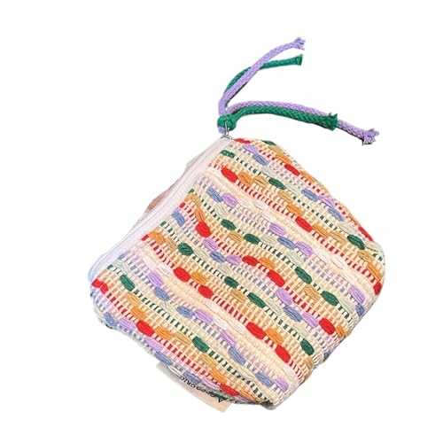 WENH Regenbogen gewebte Kosmetiktasche, tragbare Periodenunterlage for Frauen, Mini-Geldbörse, Tasche, Braut, Hochzeitsgeschenke(A) von WENH