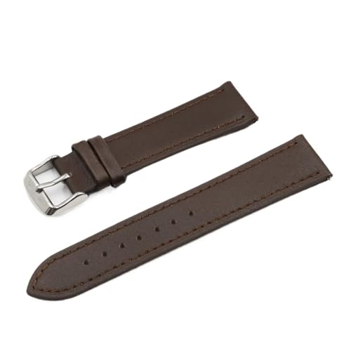 WENH Retro-Uhrenarmband 18 mm 20 mm 22 mm 24 mm Leder-Uhrenarmbänder Grau Schwarz Braun Blau for Herrenuhrenzubehör(Coffee,24mm) von WENH