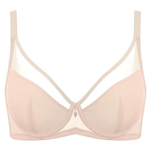 Damen-BH, volle Figur, Übergröße, für den Alltag, sexy und bequem, ultradünn, bügelfrei, Bralette (Farbe: Hautton, Größe: 75C) von WENJUN