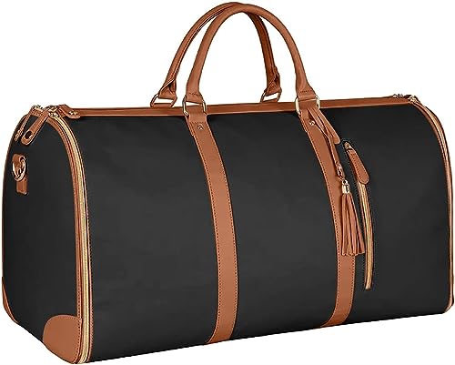 WENNEWU Reisetaschen Mit GroßEm FassungsvermöGen, Tragbare Faltbare Damen-Kleidungs-Reisetasche, Multifunktionale Aufbewahrungstasche, FüR Frauen, MäNner, Und Kinder,Schwarz von WENNEWU