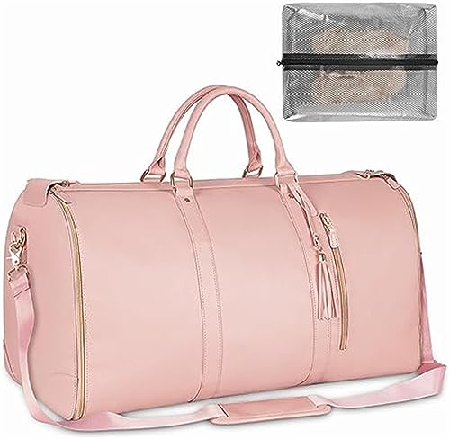 Wasserbeständige Reise -Reisetaschen Mit Schuhbeutel, Cabrio -Tragetaschen Für Reisen Für Frauen, Kleidungsstücksbeutel,Rosa von WENNEWU