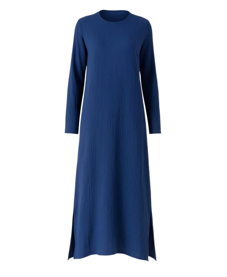 WENOR Longtunika Musselin 100 % Baumwolle 125 cm, Seitenschlitze, Modest Fashion 36–48 Seitenschlitze, figurumspielend, minimalistisches Design von WENOR