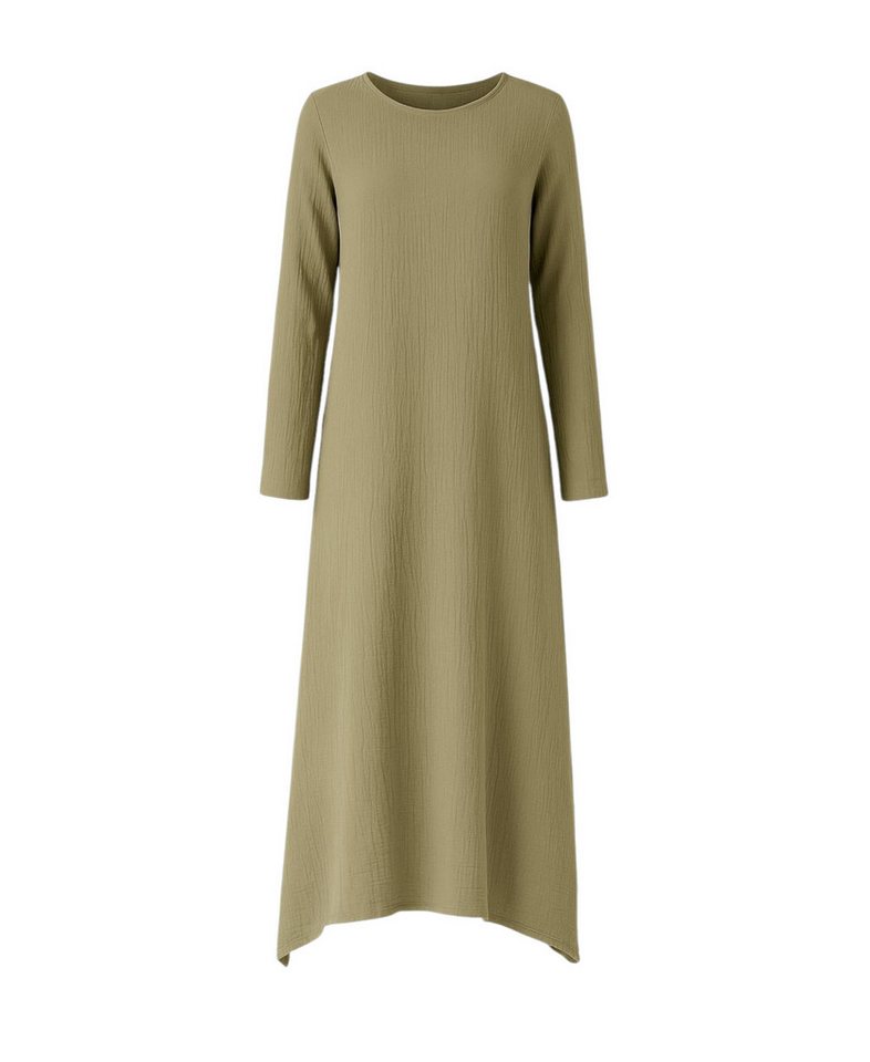 WENOR Longtunika Musselin 100 % Baumwolle 125 cm, Seitenschlitze, Modest Fashion 36–48 Seitenschlitze, figurumspielend, minimalistisches Design von WENOR