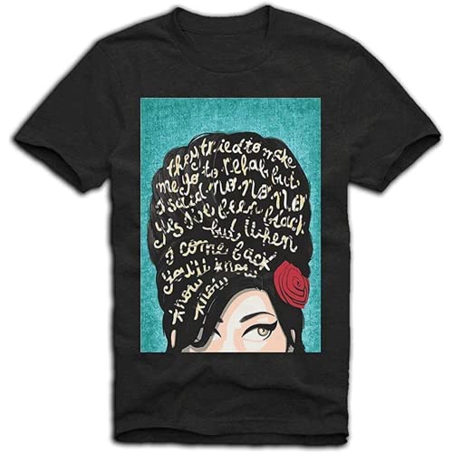 Men's T-Shirt Amy Winehouse Icon Tattoo Club 27 Wasted Black XL von WENROU