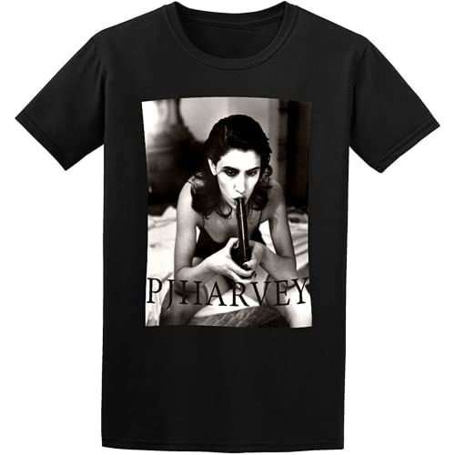 Pj Harvey Men Cotton Blend T Shirt L, Black XL von WENROU