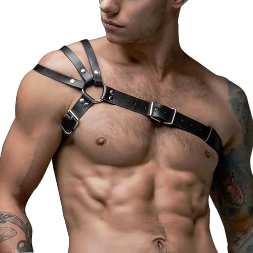 WENTPOL Harness Herren brust Brust Fetisch Harness männer Harness Männer Gay Verstellbarer Brustgurt aus PU Leder Gay Brust Harness Leder Punk Gothic Fetisch Bandage Kostüme WENTPOL Harness Herren brust Brust Fetisch Harness männer Harness Männer Gay Verstellbarer Brustgurt aus PU Leder Gay Brust Harness Leder Punk Gothic Fetisch Bandage Kostüme von WENTPOL