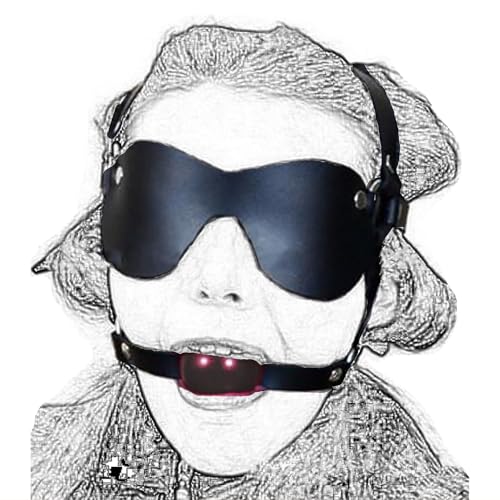 WENTPOL Sex SM Leder Augenbinde Knebel Maulkörbe Maske Kugelknebel Set Fetisch Erotik Augenbinde BDSM Augenmaske Sexy Blindfold Ledermaske Erotik Halbgesichts Maske für Damen Cosplay Maske WENTPOL Sex SM Leder Augenbinde Knebel Maulkörbe Maske Kugelknebel Set Fetisch Erotik Augenbinde BDSM Augenmaske Sexy Blindfold Ledermaske Erotik Halbgesichts Maske für Damen Cosplay Maske von WENTPOL