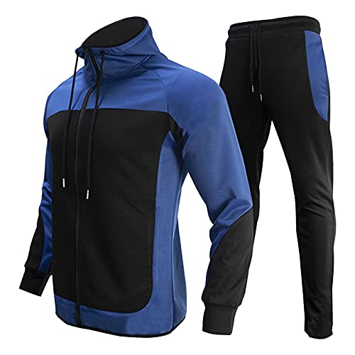 WENHZOU Jogginganzug Herren mit Kapuze Freizeitanzug Sporthose Set Jogginghose mit Taschen Sweatshirt und Trainingshose Activewear Trainingsjacke Sportjacke Tracksuit Jogging Anzug von WENZHOU