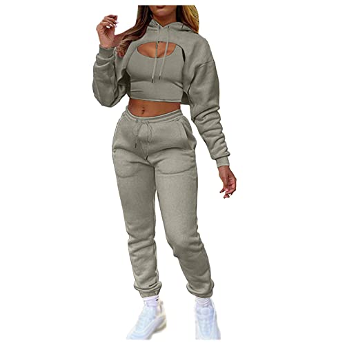 WENZHOU Damen 3-teiliges nahtloses Outfit, Workout-Sets, Fitnessstudio, Laufen, Yoga, Sportbekleidung, 3-teiliges Trainingsanzug, Leggings und Stretch-Sport-BH, Fitnessstudio, Jumpsuit von WENZHOU