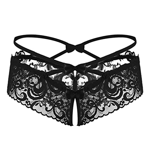 WENZHOU Offenem Schritt G-String Bikini Panty Damen Slips Spaghetti Bowknot Unterhose G-String Sexy T-Back Erotische Dessous Nachtwäsche von WENZHOU