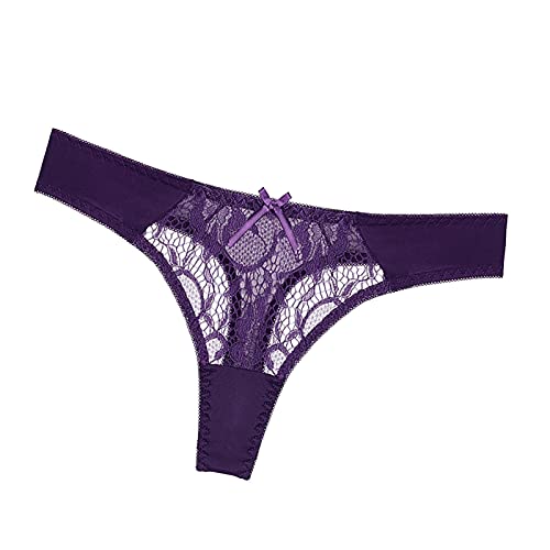 WENZHOU Spitze Damen C-String Slip Mini Unterhose Dessous Tanga UnterwäSche Unterhosen Damen Baumwolle Tanga Bikinis Taillenslips T-Back G-String HöSchen Erotisch Slip Minislips HöSchen Tanga Thong von WENZHOU