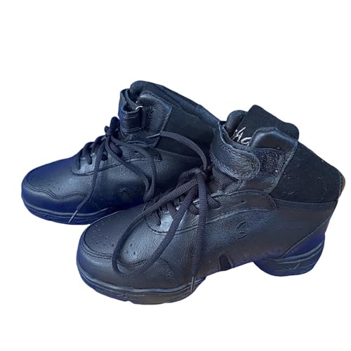 Herren Latein Tanzschuhe Echtes Leder Ballsaal Latin Modern Dance Schuhe Jazz Gummi Sohle Outdoor Slip-up Hohe Stiefel Tanz Turnschuhe Frauen männer(39) von WEOKDFHA