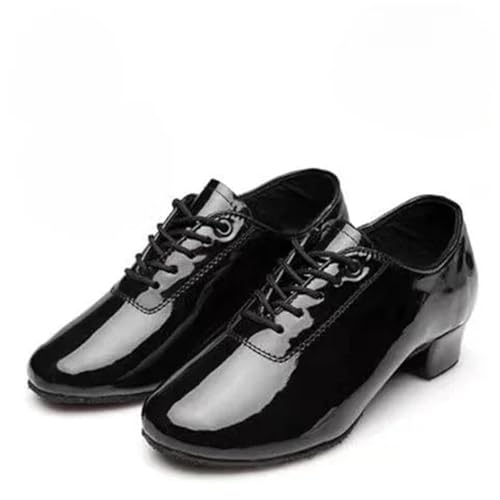 Herren Latein Tanzschuhe Männer Latin Dance Schuhe Ballsaal Tango Mann Tanzen for Junge Tanz Sneaker Jazz(Pearlite Layer,34) von WEOKDFHA