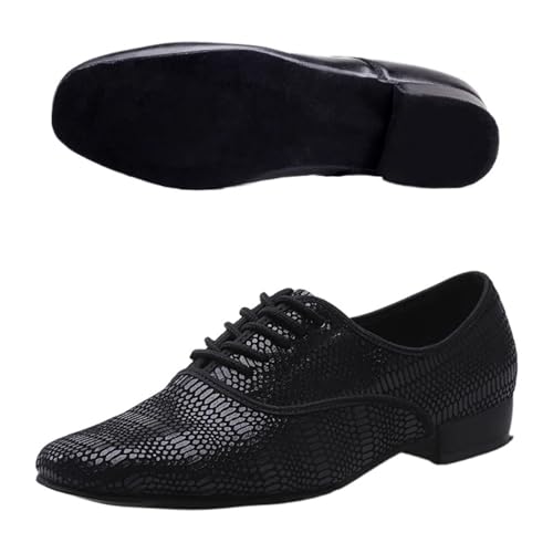 Herren Latein Tanzschuhe Männer Weiche Leder Ballsaal Tanz Schuhe for Latino Kinder Latin Dance Jungen Erwachsene Lehrer Moderne Jazz(45) von WEOKDFHA
