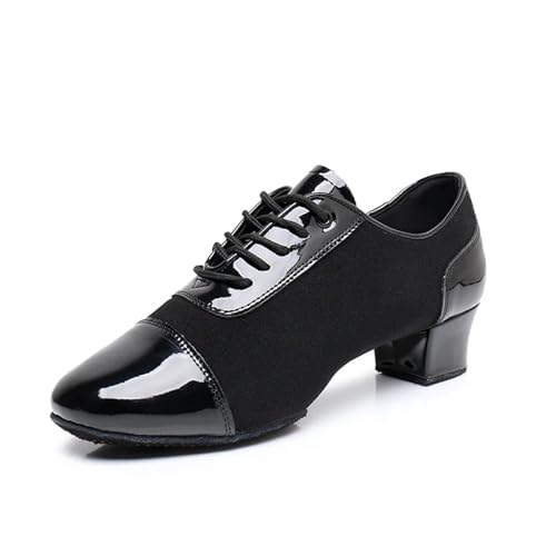 Herren Latein Tanzschuhe Moderne Tanzschuhe for Männer, Gesellschaftstanz, weiche Gummisohle, Wildledersohle, optional, große Größe 46, männliche Jazz-/Latin-Schuhe, Tango(37) von WEOKDFHA