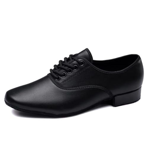 Herren Latein Tanzschuhe Salsa Tanzschuhe Männer Latin Dance Schuhe Aus Echtem Leder Weiche Sohle männer Tango Ballsaal Moderne Tanz Turnschuhe Mann Erwachsene(Indoor Wool Bottom,42) von WEOKDFHA
