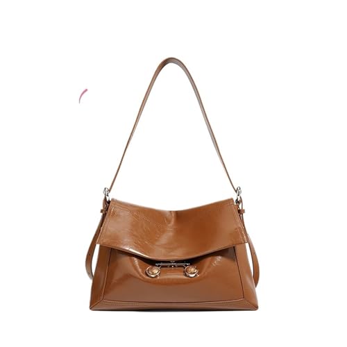 Messenger Bag Frauen Messenger Große Kapazität Kreuz-körper Tasche Weibliche Unterarm Schulter Abdeckung Öffnung Satchel Tote Handtasche(Cherry color) von WEOKDFHA