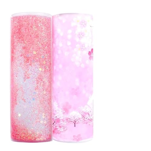 WEOKDFHA Federmäppchen 3D-Bleistiftbox Quicksand Translucent Pen Case Code mit Passwortsperre Schreibwarenbox Zylindrische Multifunktions-Stiftbox for Kinder(D10) von WEOKDFHA