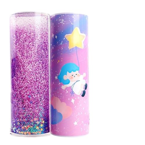 WEOKDFHA Federmäppchen 3D-Bleistiftbox Quicksand Translucent Pen Case Code mit Passwortsperre Schreibwarenbox Zylindrische Multifunktions-Stiftbox for Kinder(D4) von WEOKDFHA