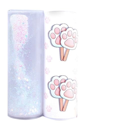 WEOKDFHA Federmäppchen 3D-Bleistiftbox Quicksand Translucent Pen Case Code mit Passwortsperre Schreibwarenbox Zylindrische Multifunktions-Stiftbox for Kinder(D5) von WEOKDFHA