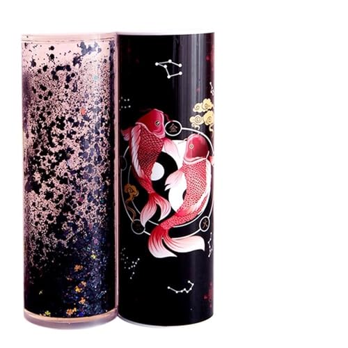 WEOKDFHA Federmäppchen 3D-Bleistiftbox Quicksand Translucent Pen Case Code mit Passwortsperre Schreibwarenbox Zylindrische Multifunktions-Stiftbox for Kinder(D7) von WEOKDFHA