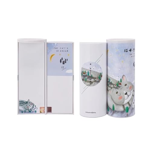 WEOKDFHA Federmäppchen Federmäppchen Einfacher Schulbedarf Schreibwaren Student Stylisches Lernwerkzeuge Rechner(Cat) von WEOKDFHA