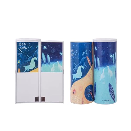 WEOKDFHA Federmäppchen Federmäppchen Einfacher Schulbedarf Schreibwaren Student Stylisches Lernwerkzeuge Rechner(Deer) von WEOKDFHA