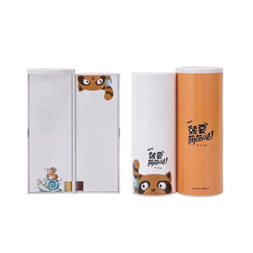 WEOKDFHA Federmäppchen Federmäppchen Einfacher Schulbedarf Schreibwaren Student Stylisches Lernwerkzeuge Rechner(Little Raccoon) von WEOKDFHA