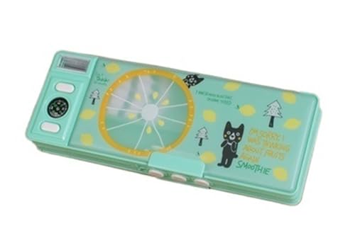 WEOKDFHA Federmäppchen Multifunktions-Federmäppchen mit kodiertem Schloss, magnetischer zweiseitiger Halter, Federmäppchen, Kinder, Junge, Mädchen, Geschenk, Schule, Schreibwaren(Green) von WEOKDFHA