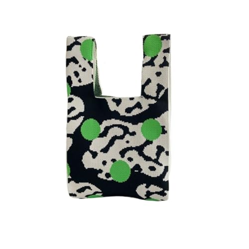 WEOKDFHA Knoten-Handgelenktasche Gestrickte Handtasche, modische gestrickte handgefertigte Einkaufstaschen, Knoten-Handgelenktasche mit hoher Kapazität for Mädchen(Color-5) von WEOKDFHA