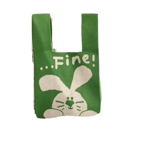 WEOKDFHA Knoten-Handgelenktasche Gestrickte Handtasche, modische gestrickte handgefertigte Einkaufstaschen, Knoten-Handgelenktasche mit hoher Kapazität for Mädchen(Color-9) von WEOKDFHA