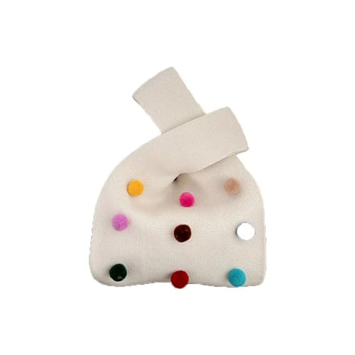 WEOKDFHA Knoten-Handgelenktasche Mini wiederverwendbare Farbball-Einkaufstaschen, Schultertasche, handgefertigte Tragetasche, gestrickte Handtasche, Knoten-Handgelenktasche(Beige) von WEOKDFHA