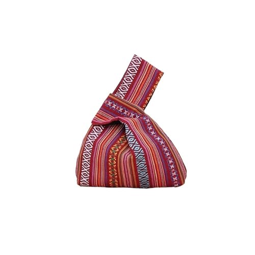 WEOKDFHA Knoten-Handgelenktasche Tragbare Knoten-Handgelenktasche for Damen, Baumwoll-Einkaufstasche, einfache Geldbörsen, Handtaschen, Einkaufstasche, Handy-Schlüsseltasche(Style 14) von WEOKDFHA