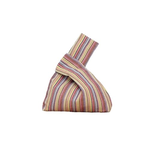 WEOKDFHA Knoten-Handgelenktasche Tragbare Knoten-Handgelenktasche for Damen, Baumwoll-Einkaufstasche, einfache Geldbörsen, Handtaschen, Einkaufstasche, Handy-Schlüsseltasche(Style 15) von WEOKDFHA