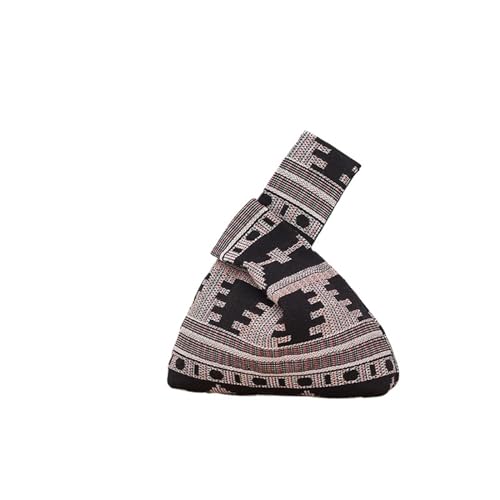 WEOKDFHA Knoten-Handgelenktasche Tragbare Knoten-Handgelenktasche for Damen, Baumwoll-Einkaufstasche, einfache Geldbörsen, Handtaschen, Einkaufstasche, Handy-Schlüsseltasche(Style 2) von WEOKDFHA