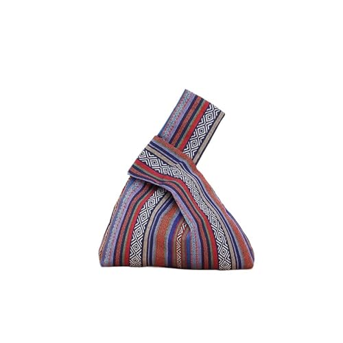 WEOKDFHA Knoten-Handgelenktasche Tragbare Knoten-Handgelenktasche for Damen, Baumwoll-Einkaufstasche, einfache Geldbörsen, Handtaschen, Einkaufstasche, Handy-Schlüsseltasche(Style 3) von WEOKDFHA