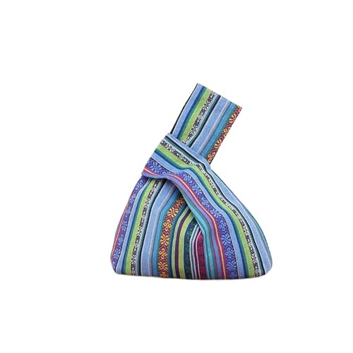 WEOKDFHA Knoten-Handgelenktasche Tragbare Knoten-Handgelenktasche for Damen, Baumwoll-Einkaufstasche, einfache Geldbörsen, Handtaschen, Einkaufstasche, Handy-Schlüsseltasche(Style 4) von WEOKDFHA