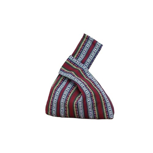 WEOKDFHA Knoten-Handgelenktasche Tragbare Knoten-Handgelenktasche for Damen, Baumwoll-Einkaufstasche, einfache Geldbörsen, Handtaschen, Einkaufstasche, Handy-Schlüsseltasche(Style 7) von WEOKDFHA