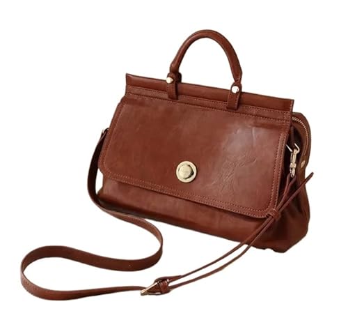 WEOKDFHA Messenger Bag Damen Handtasche Messenger Bags Retro Leder Umhängetasche von WEOKDFHA