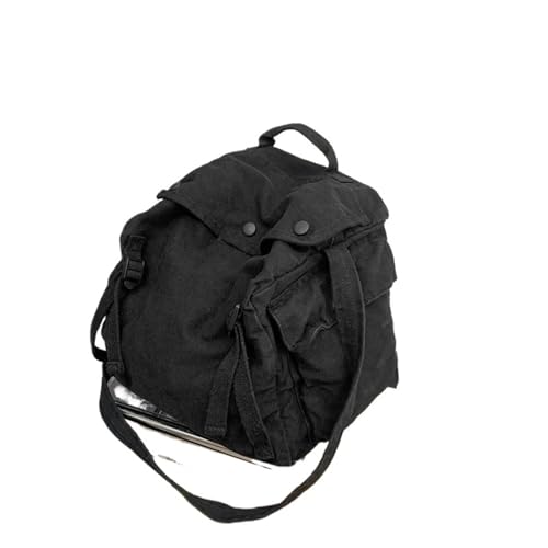 WEOKDFHA Messenger Bag Damen-Kuriertaschen aus dickem Segeltuch mit großem Fassungsvermögen, Designer-Handtaschen, vielseitige Reise-Umhängetasche, Unisex, Schul-Umhängetaschen(Black) von WEOKDFHA