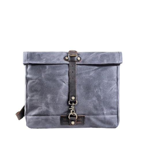 WEOKDFHA Messenger Bag Retro-Leinwandtasche, Retro-Umhängetasche, Lässig, Motorrad-Herren-Umhängetasche, Lokomotive, Herren-Seitenversandtasche(Purple gray) von WEOKDFHA