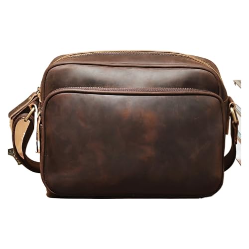 WEOKDFHA Messenger Bag Umhängetasche aus Leder. Lässige mit großem Fassungsvermögen. Handtaschen(Coffee) von WEOKDFHA