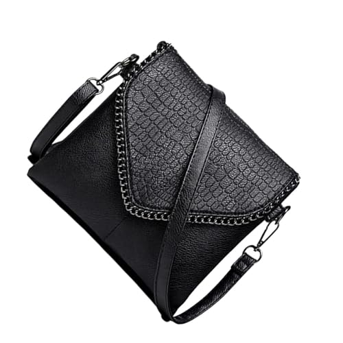 WEOKDFHA Messenger Bag Umhängetasche mit glattem Reißverschluss und verstärkten Gelenken, Messenger Bags, Umhängetaschen, lässig, Schwarz(Black S) von WEOKDFHA