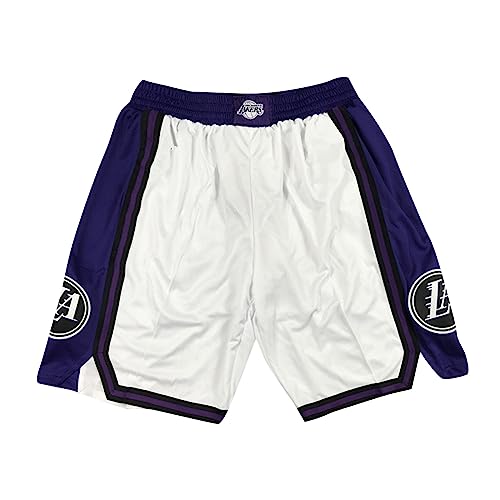 Basketball Shorts Herren Lakers Shorts Lakers Sportshorts Kurz Hosen Jogginghose Los Angeles Lakers Shorts Lässige Bequem Leichtgewicht Running Shorts Sport Shorts Herren Basketball Lakers Weiß S von WEOPLKIN