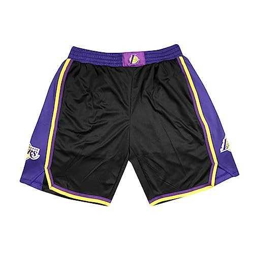 WEOPLKIN Basketball Shorts Herren Lakers Shorts Lakers Sportshorts Kurz Hosen Jogginghose Los Angeles Lakers Shorts Lässige Bequem Leichtgewicht Running Shorts Kurze Sporthose Herren Helles Violett M von WEOPLKIN