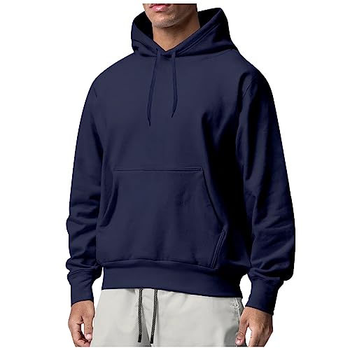 WEOPLKIN Sweatshirt Herren Halloween Pullover Herren Hoodie Basic Sweat Hood Kapuzenpullover Decken Hoodie Sweatshirt Pullover Rundhals Langarm Neuheit Sweatshirt Rollkragenpullover Herren blau S von WEOPLKIN