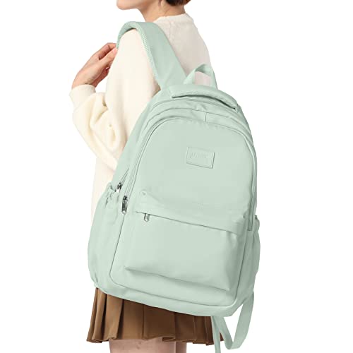 Schultasche Schulrucksack für Mädchen, leichte Schultaschen für Mädchen im Teenageralter, wasserdichter Schulrucksack für College-Schule, Mädchen, Jungen, lässiger Rucksack, Dayback Damen,Hell Grün von WEPLAN